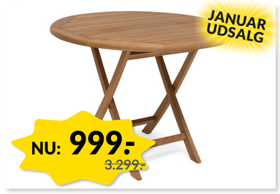 NOVA TEAK HAVEBORD - JANUARUDSALG